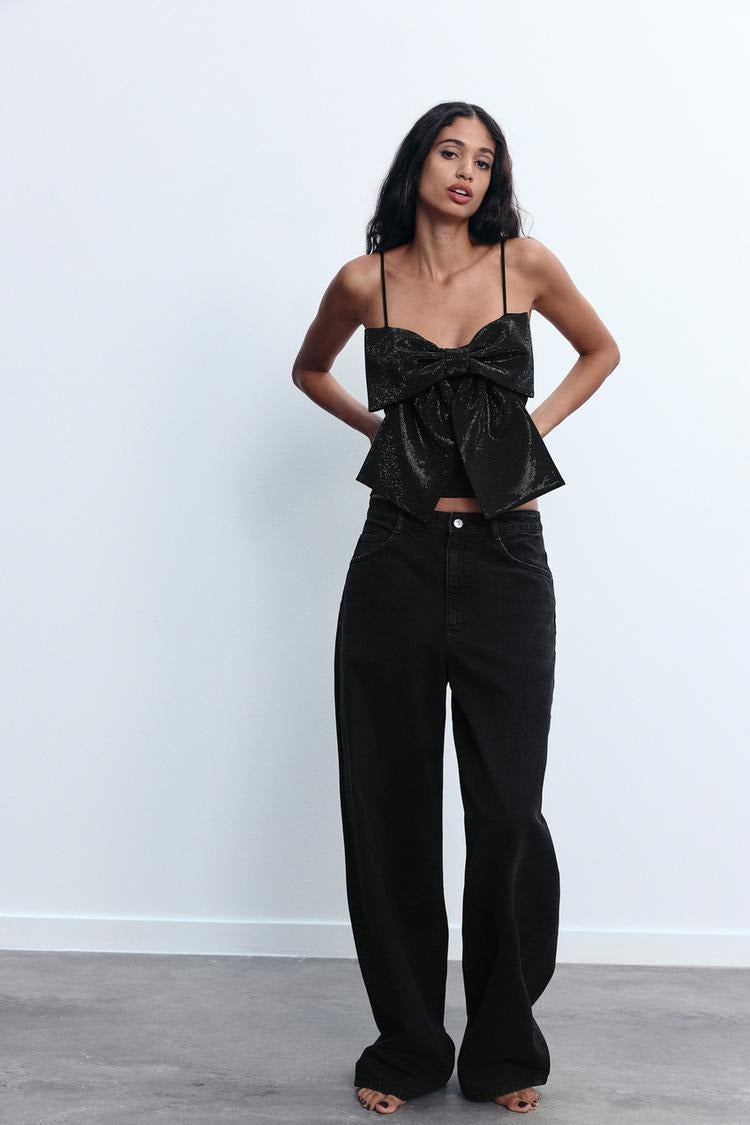 Ever London |w Sparkled Bow Crop Top