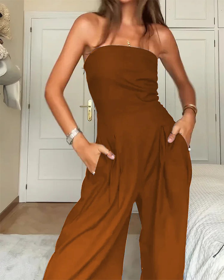 Isabella™ | Elegant off-the-shoulder jumpsuit