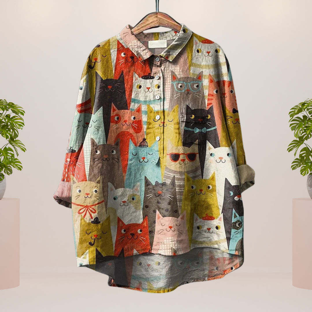 Lily | Trendy fashionable print art shirt