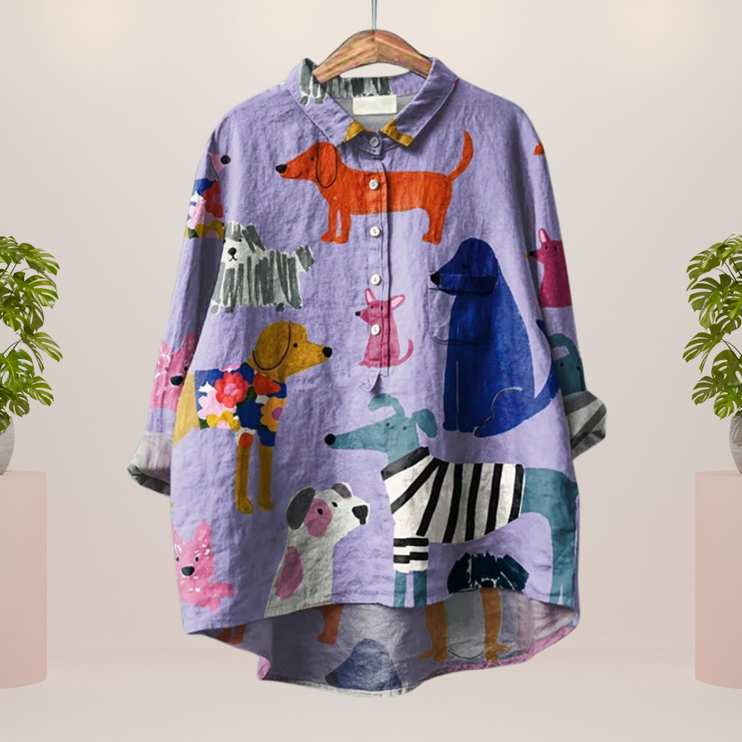 Lily | Trendy fashionable print art shirt