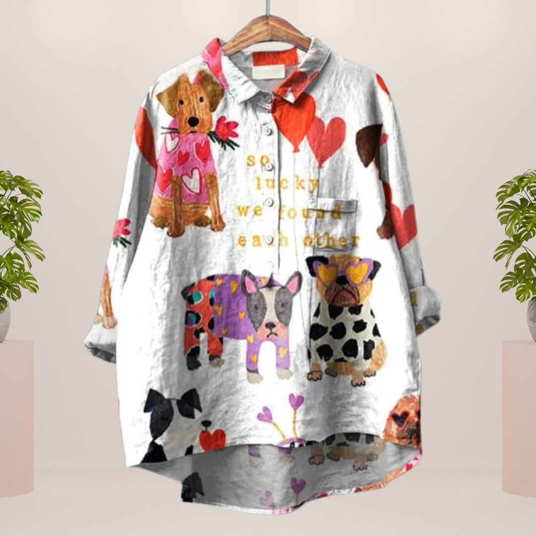 Lily | Trendy fashionable print art shirt