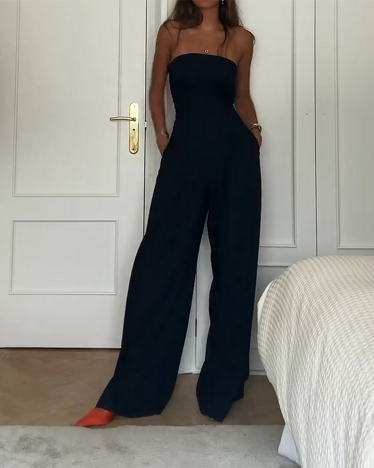 Isabella™ | Elegant off-the-shoulder jumpsuit