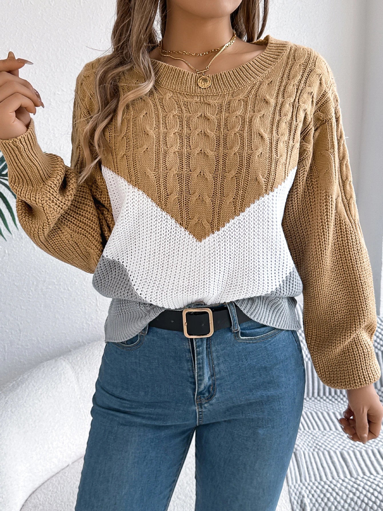 Ever London™ - Chevron Knit Sweater