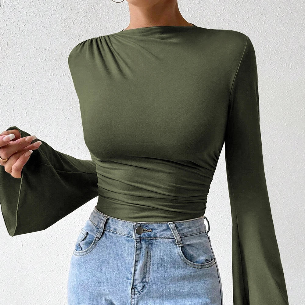 Ever London | Elegant Long Flare Sleeve Top