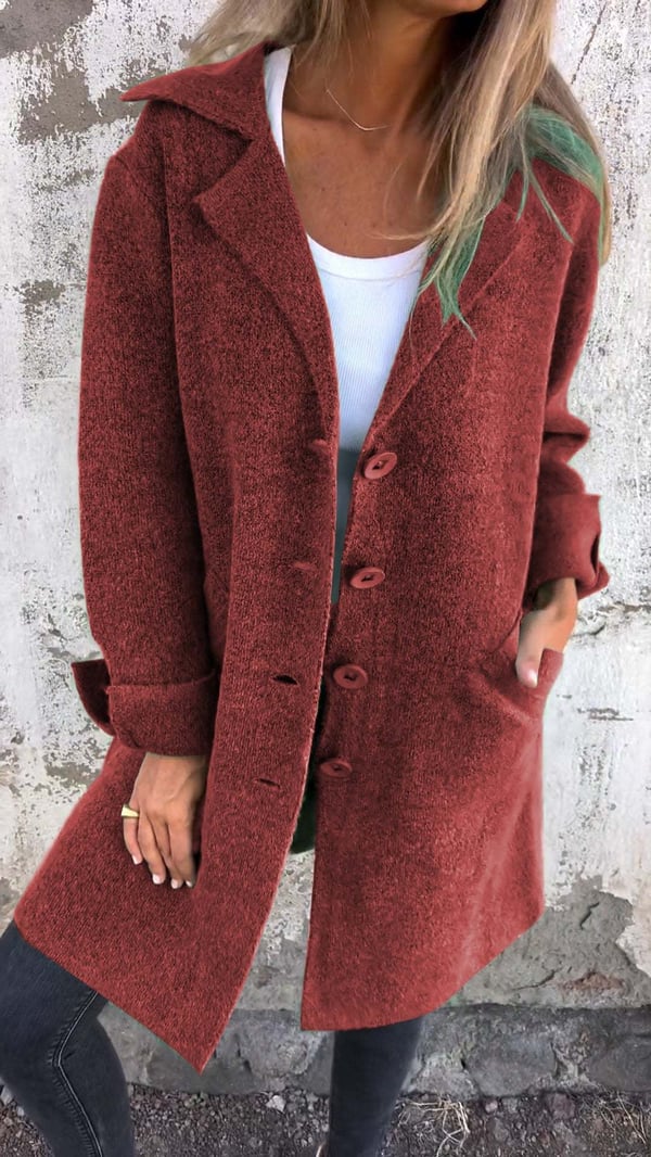 Emily | Casual Single-breasted Coat with Wool Revers