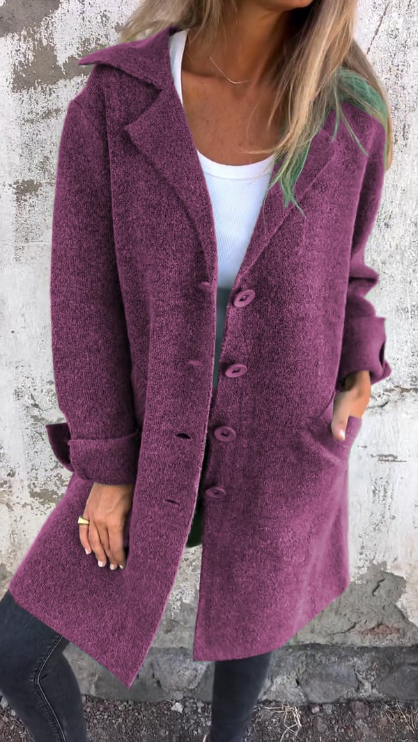 Emily | Casual Single-breasted Coat with Wool Revers