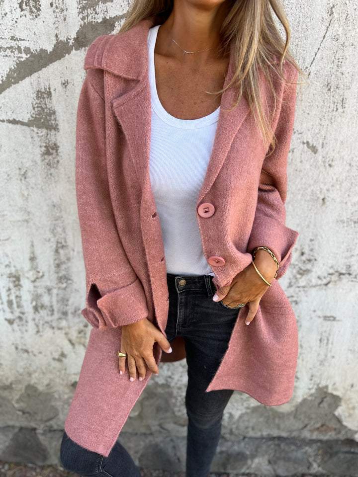 Emily | Casual Single-breasted Coat with Wool Revers