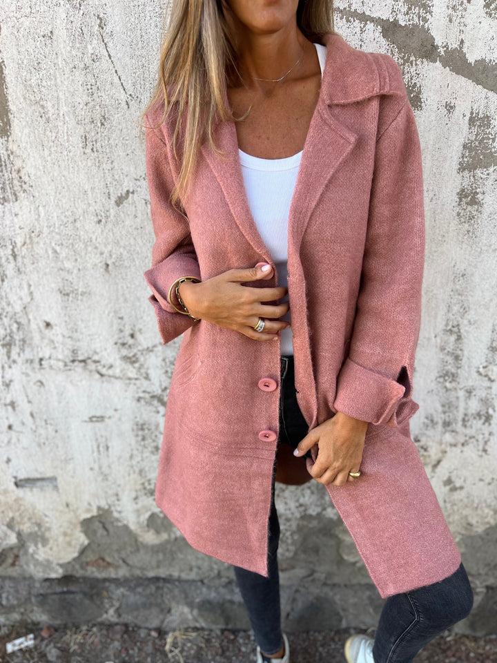 Emily | Casual Single-breasted Coat with Wool Revers